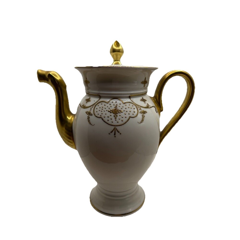 RARE Blakeman & Henderson Limoges France Porcelain Teapot &‎ Lid Vintage